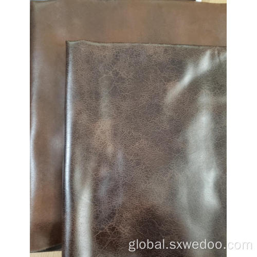 Foil Leather Looking Knitted Foil Leather Look Fabric for Sofa Cover Manufactory